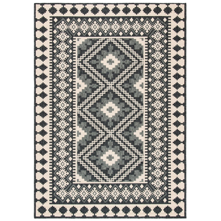 SAFAVIEH Outdoor VER099-0451 Veranda Ivory / Grey Rug Image 1