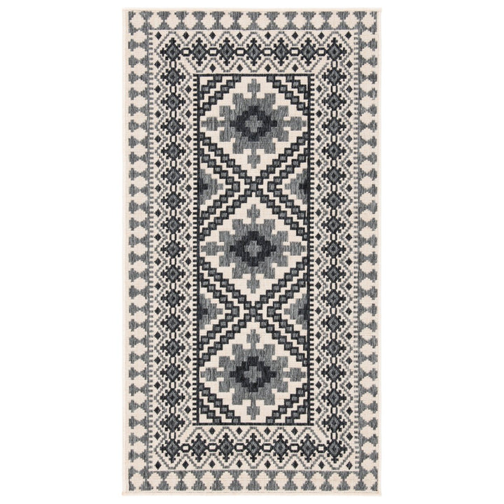 SAFAVIEH Outdoor VER099-0451 Veranda Ivory / Grey Rug Image 1