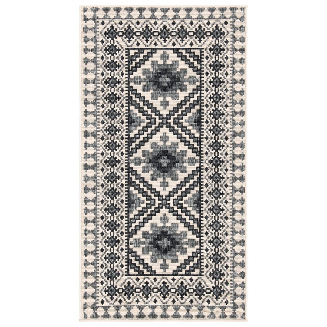 SAFAVIEH Outdoor VER099-0451 Veranda Ivory / Grey Rug Image 1