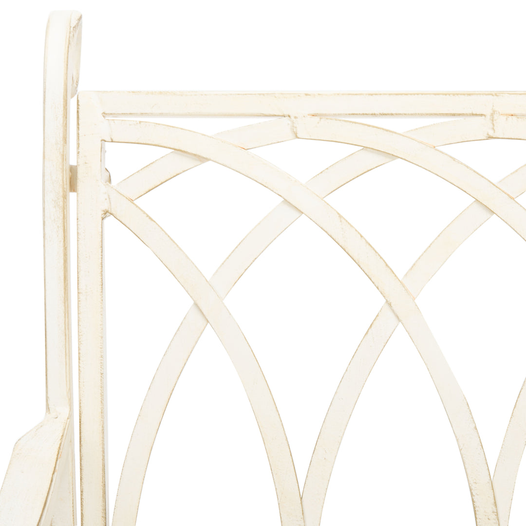 SAFAVIEH Outdoor Collection Ressi Rock Bench Pearl White Image 6