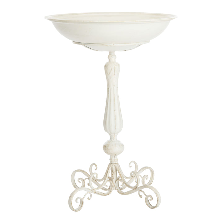 SAFAVIEH Outdoor Collection Orian Bird Bath Pearl White Image 3