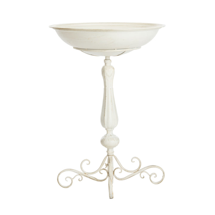 SAFAVIEH Outdoor Collection Orian Bird Bath Pearl White Image 4