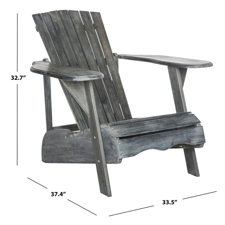 SAFAVIEH Outdoor Collection Mopani Chair Ash Grey Image 4