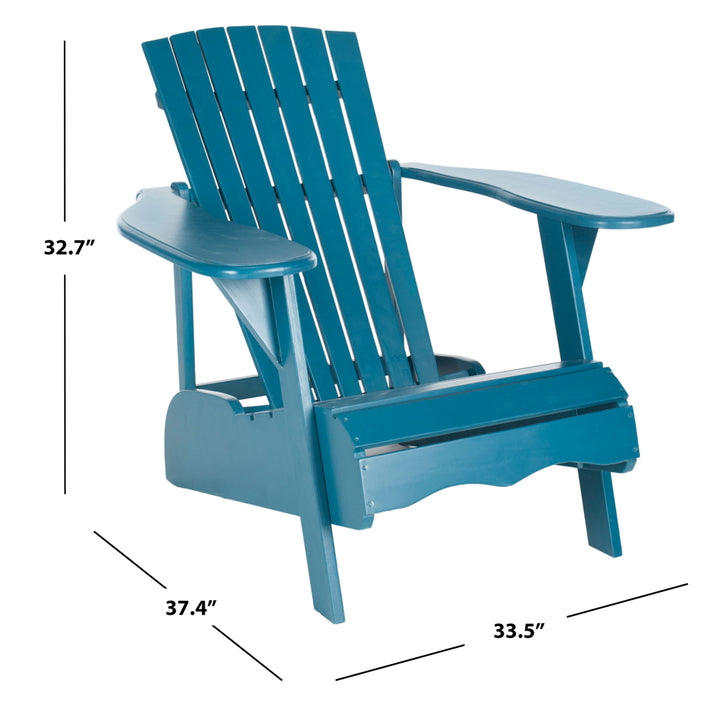 SAFAVIEH Outdoor Collection Mopani Chair Teal Image 4