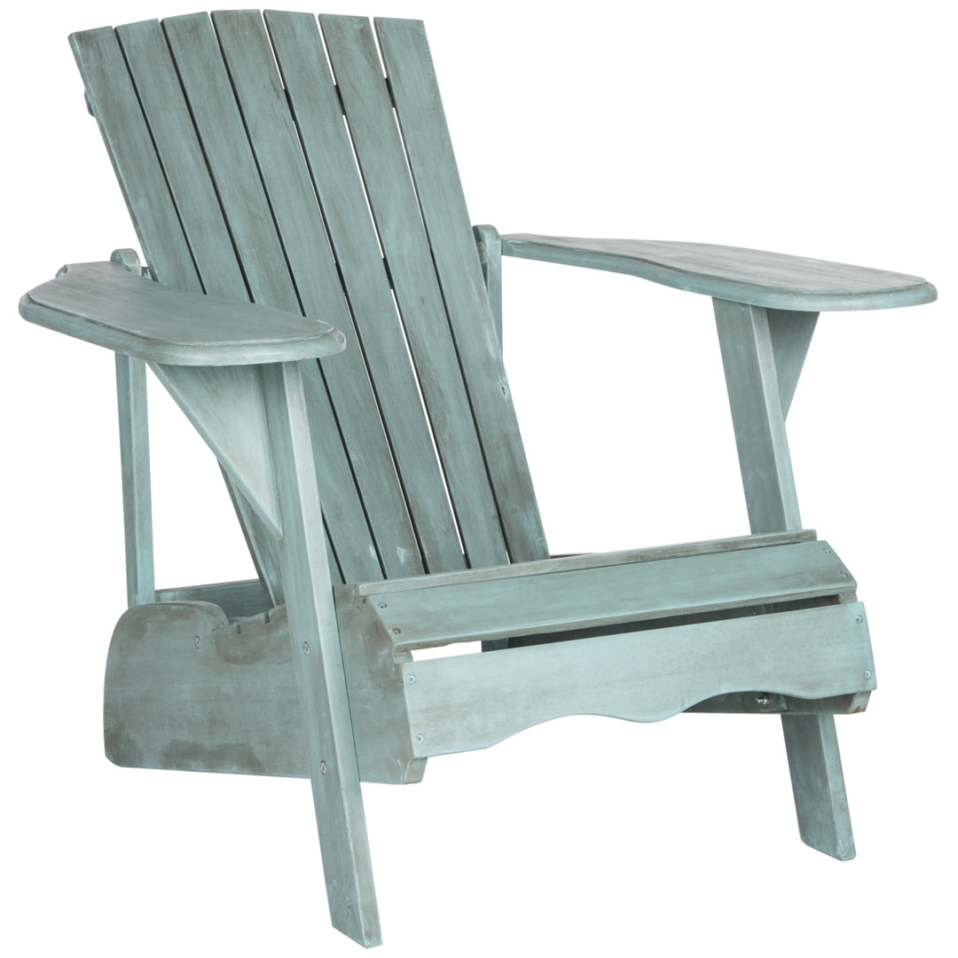 SAFAVIEH Outdoor Collection Mopani Chair Beach House Blue Image 2