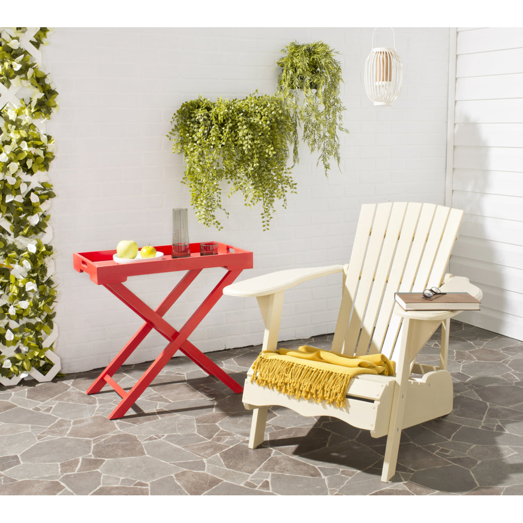 SAFAVIEH Outdoor Collection Mopani Chair Off White Image 1