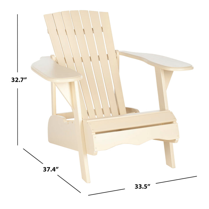 SAFAVIEH Outdoor Collection Mopani Chair Off White Image 4