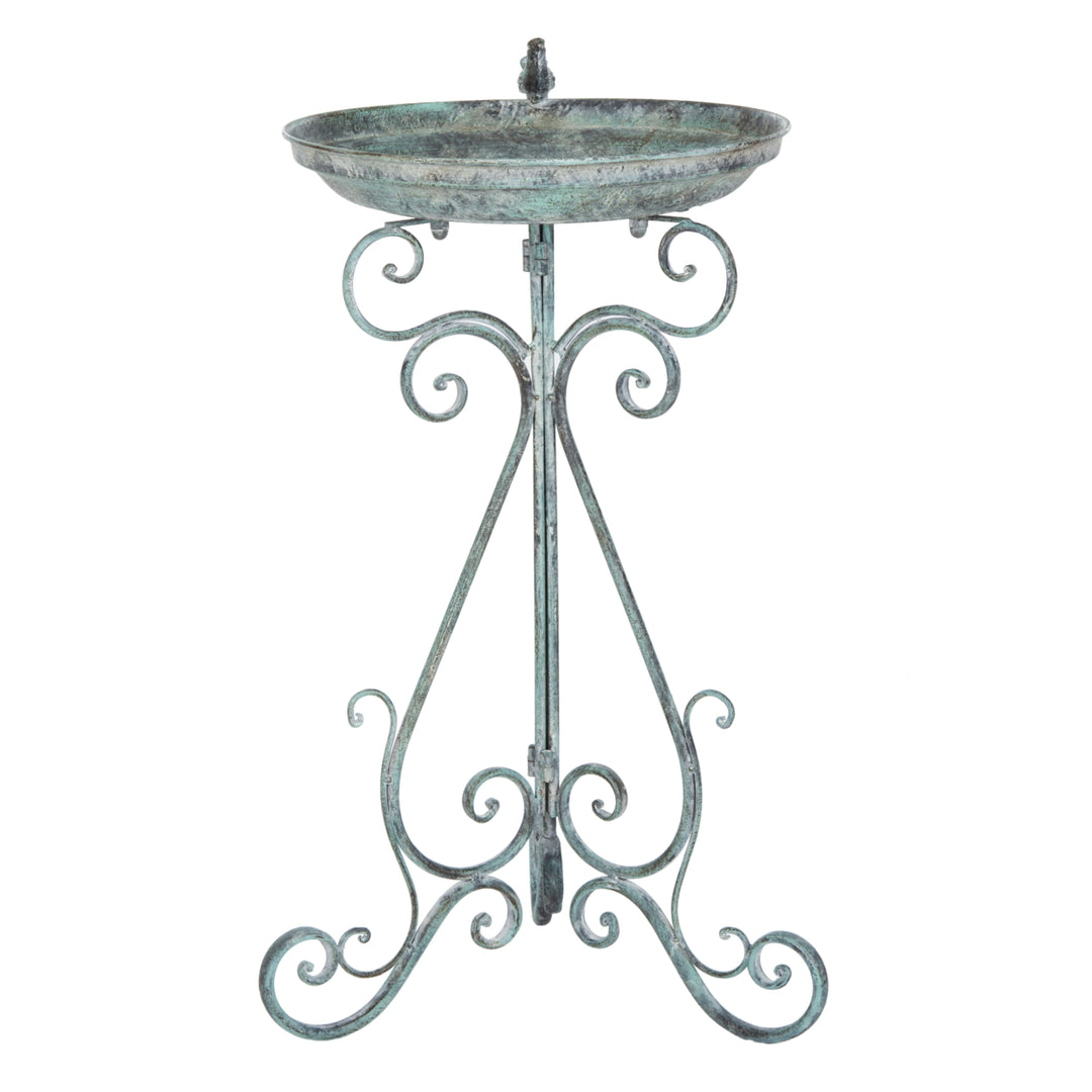 SAFAVIEH Outdoor Collection Ashlan Bird Bath Ant Dark Green Image 3