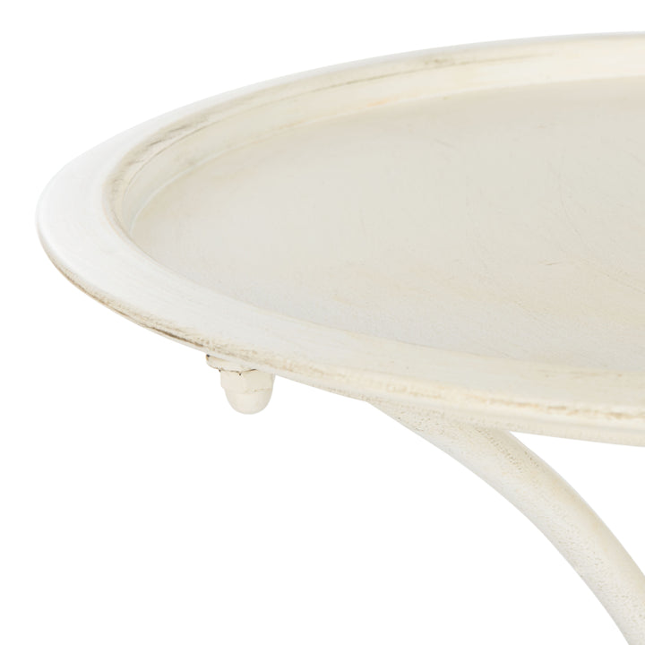 SAFAVIEH Outdoor Collection Kensi Bird Bath Pearl White Image 7