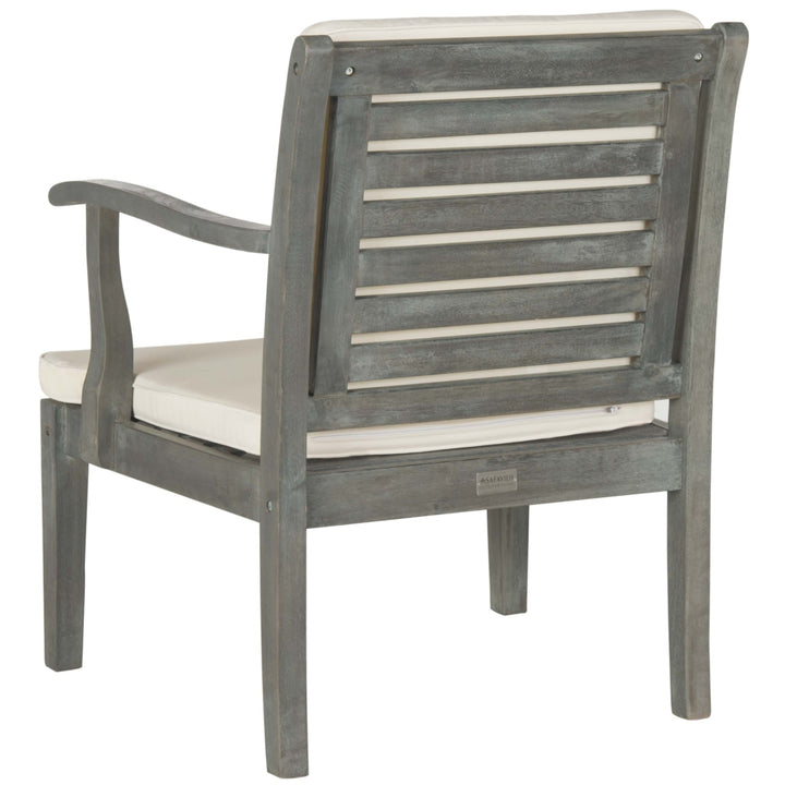 SAFAVIEH Outdoor Collection Fresno 4-Piece Patio Set Ash Grey/Beige Image 7