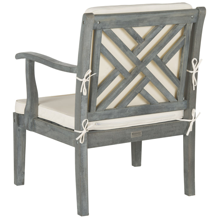 SAFAVIEH Outdoor Collection Bradbury 4-Piece Patio Set Ash Grey/Beige Image 4