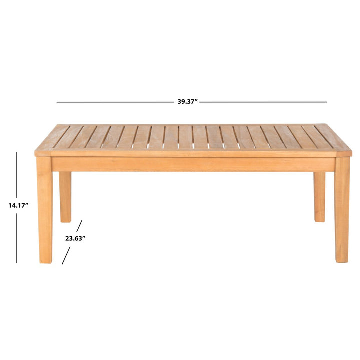 SAFAVIEH Outdoor Collection Montclair 4-Piece Patio Set Natural/Beige Image 6