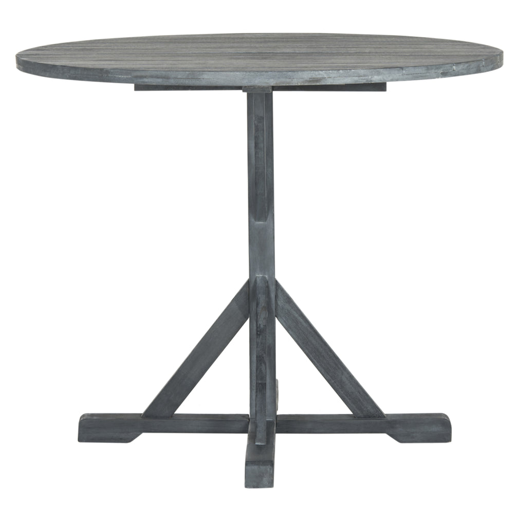 SAFAVIEH Outdoor Collection Arcata Round Table Ash Grey Image 2