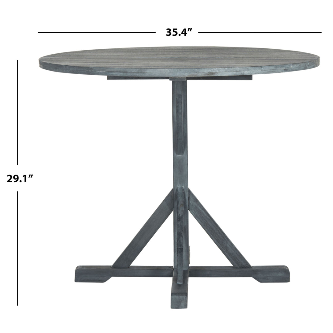 SAFAVIEH Outdoor Collection Arcata Round Table Ash Grey Image 3