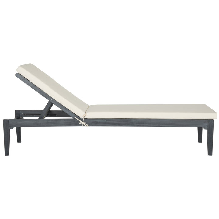 SAFAVIEH Outdoor Collection Arcata Chaise Sunlounger Ash Grey/Beige Image 4