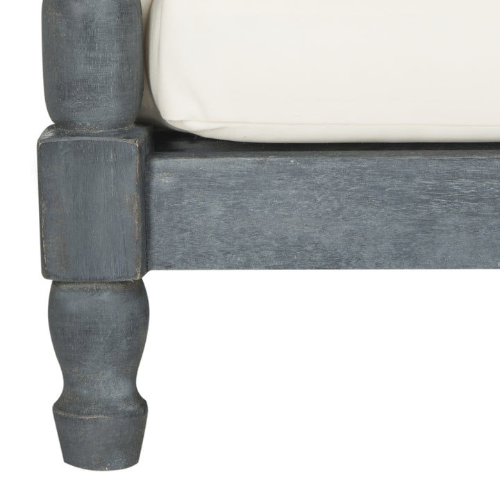 SAFAVIEH Outdoor Collection Pomona Lounger Ash Grey/Beige Image 6