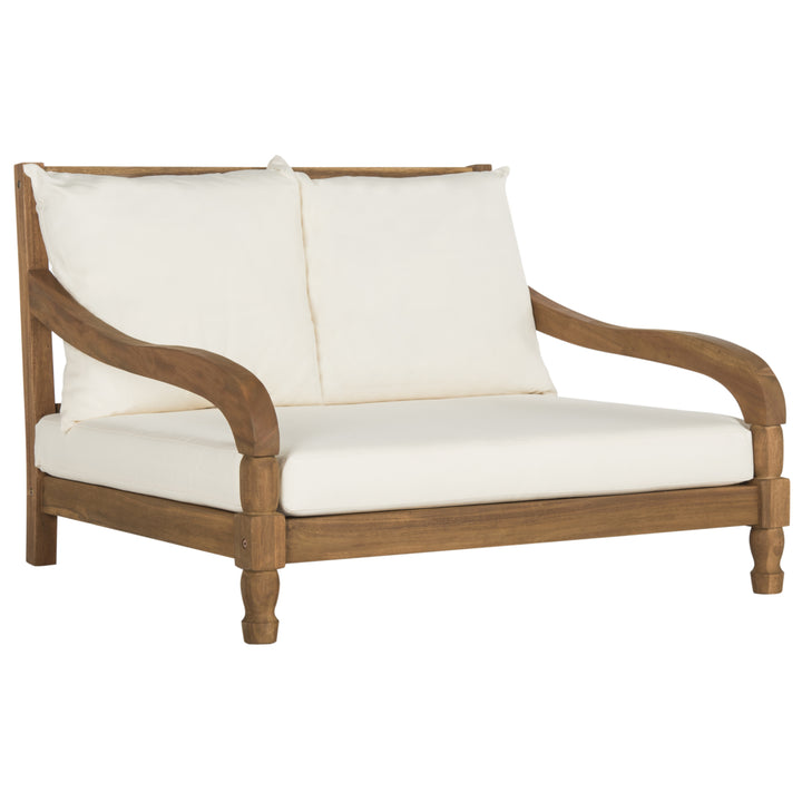 SAFAVIEH Outdoor Collection Pomona Lounger Natural/Beige Image 3