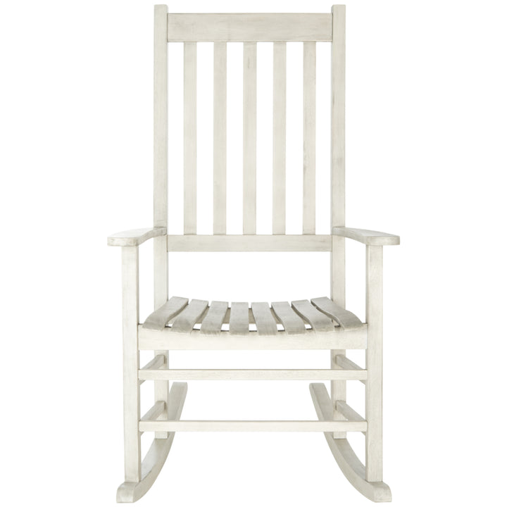 SAFAVIEH Outdoor Collection Shasta Rocking Chair White Wash Image 1