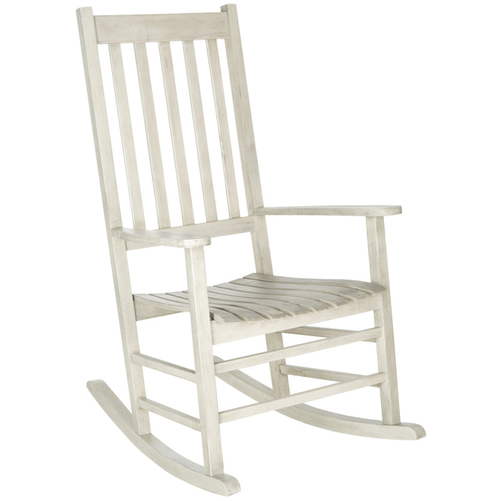 SAFAVIEH Outdoor Collection Shasta Rocking Chair White Wash Image 2