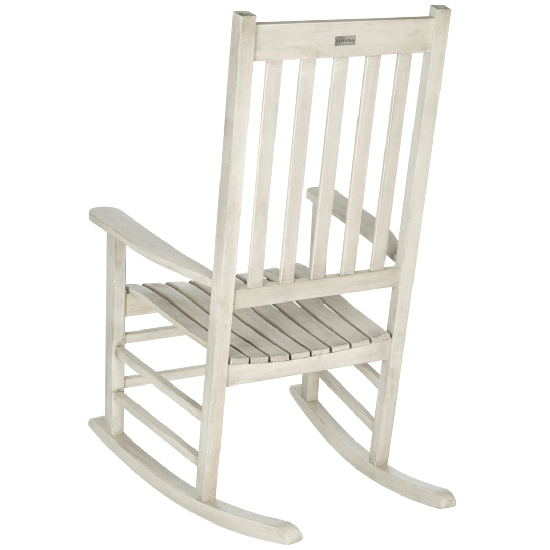 SAFAVIEH Outdoor Collection Shasta Rocking Chair White Wash Image 6