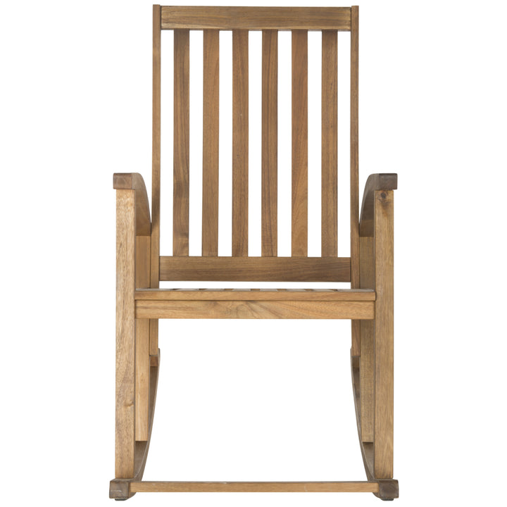 SAFAVIEH Outdoor Collection Clayton Rocking Chair Natural Image 2