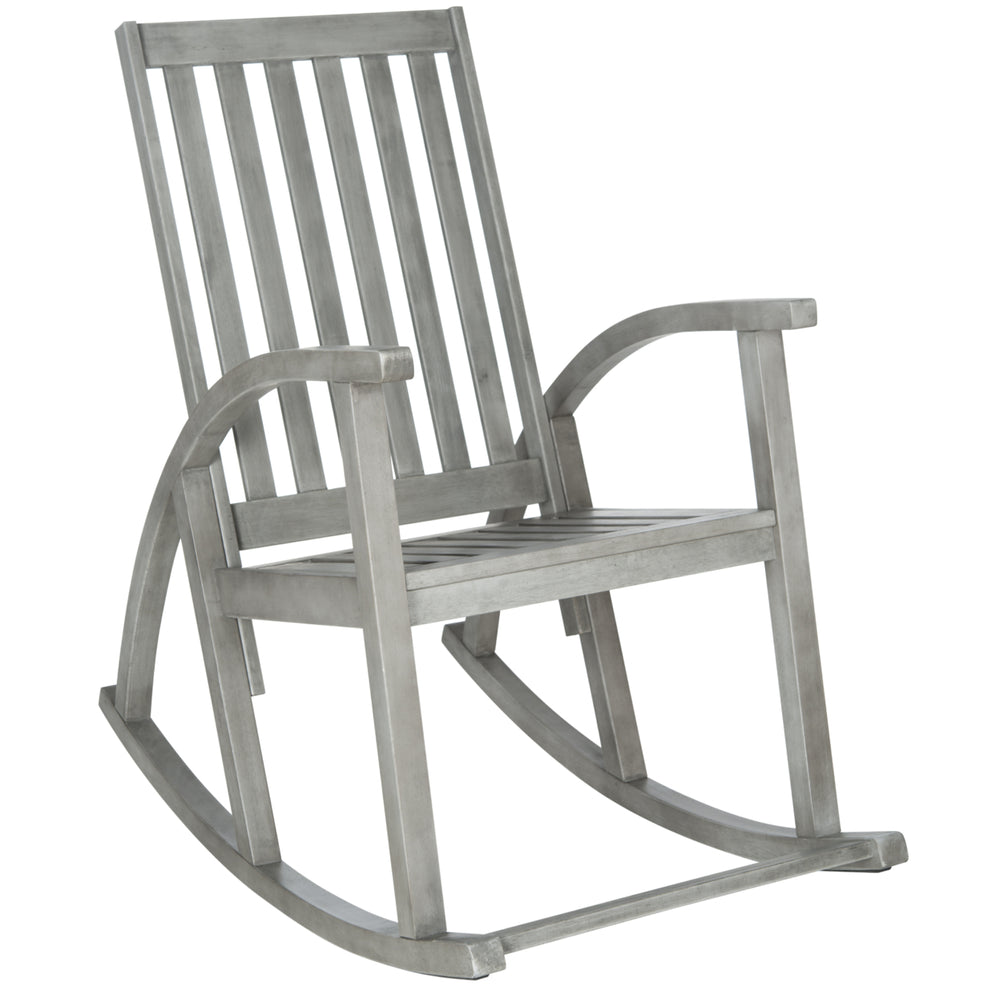 SAFAVIEH Outdoor Collection Clayton Rocking Chair Grey Wash Image 2