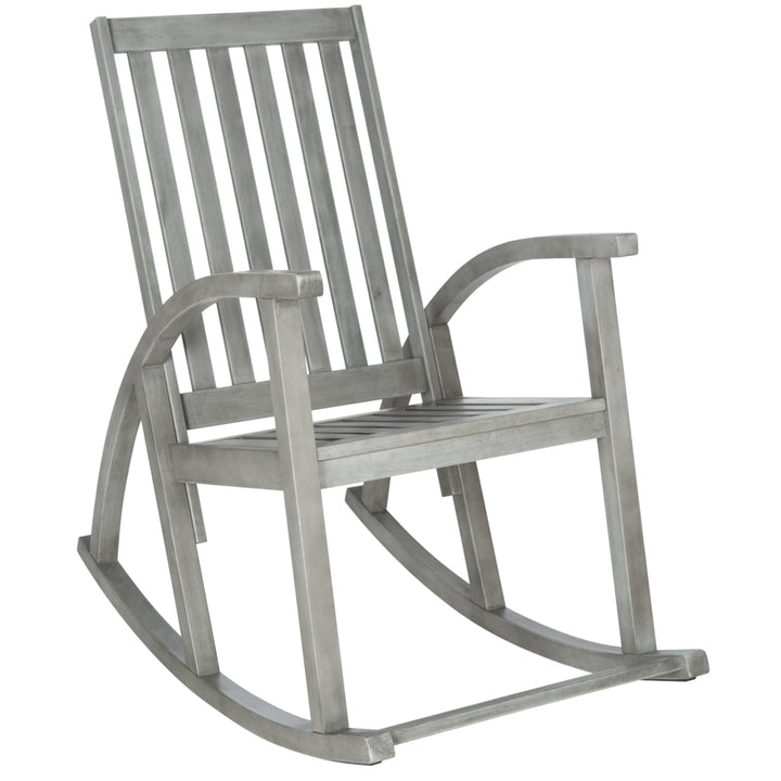 SAFAVIEH Outdoor Collection Clayton Rocking Chair Grey Wash Image 2