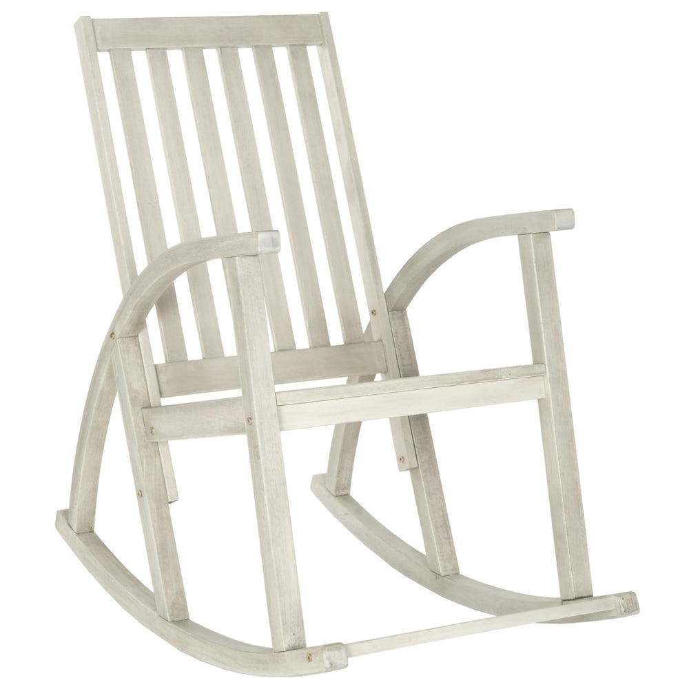 SAFAVIEH Outdoor Collection Clayton Rocking Chair White Wash Image 2