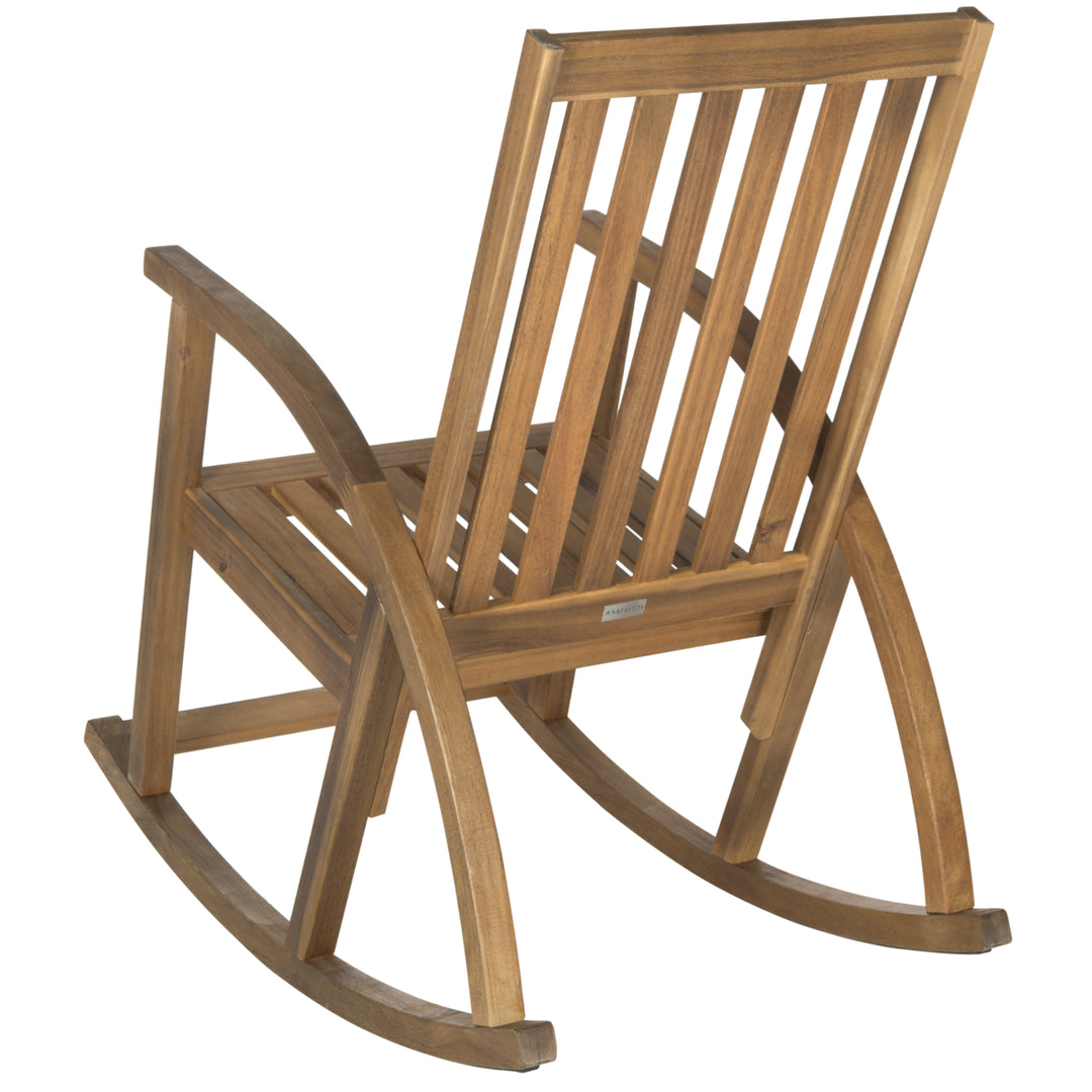 SAFAVIEH Outdoor Collection Clayton Rocking Chair Natural Image 8