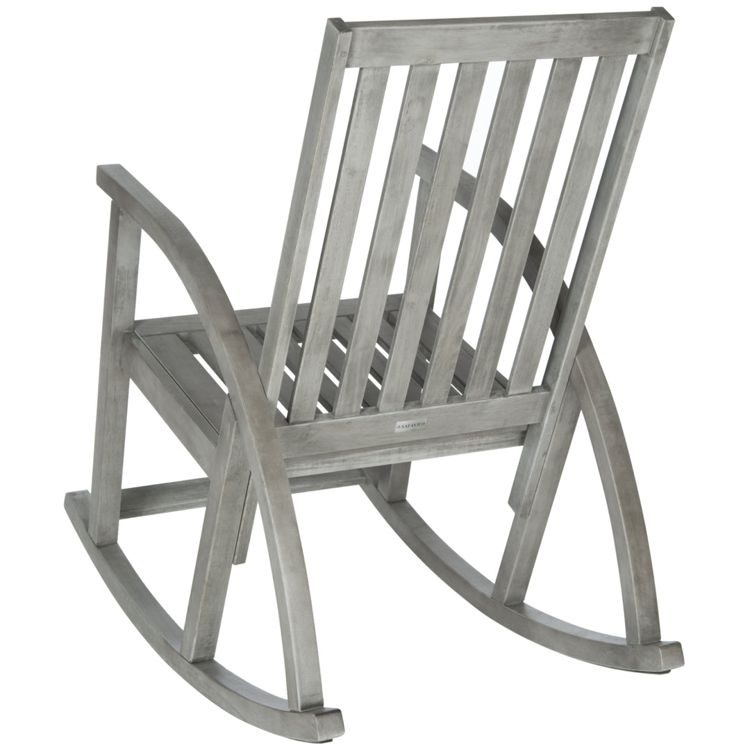 SAFAVIEH Outdoor Collection Clayton Rocking Chair Grey Wash Image 7