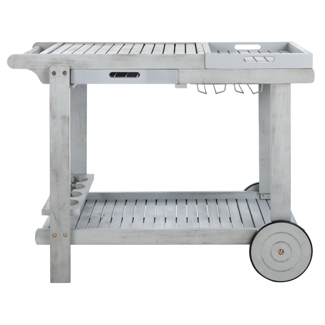 SAFAVIEH Outdoor Collection Orland Tea Trolley Grey Image 4