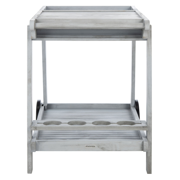 SAFAVIEH Outdoor Collection Orland Tea Trolley Grey Image 6