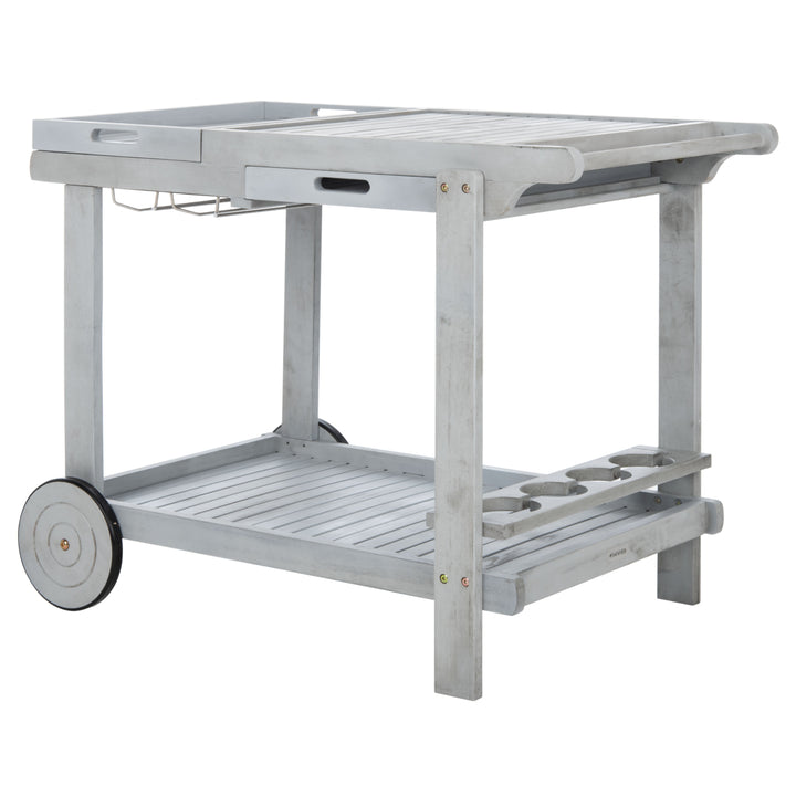 SAFAVIEH Outdoor Collection Orland Tea Trolley Grey Image 12