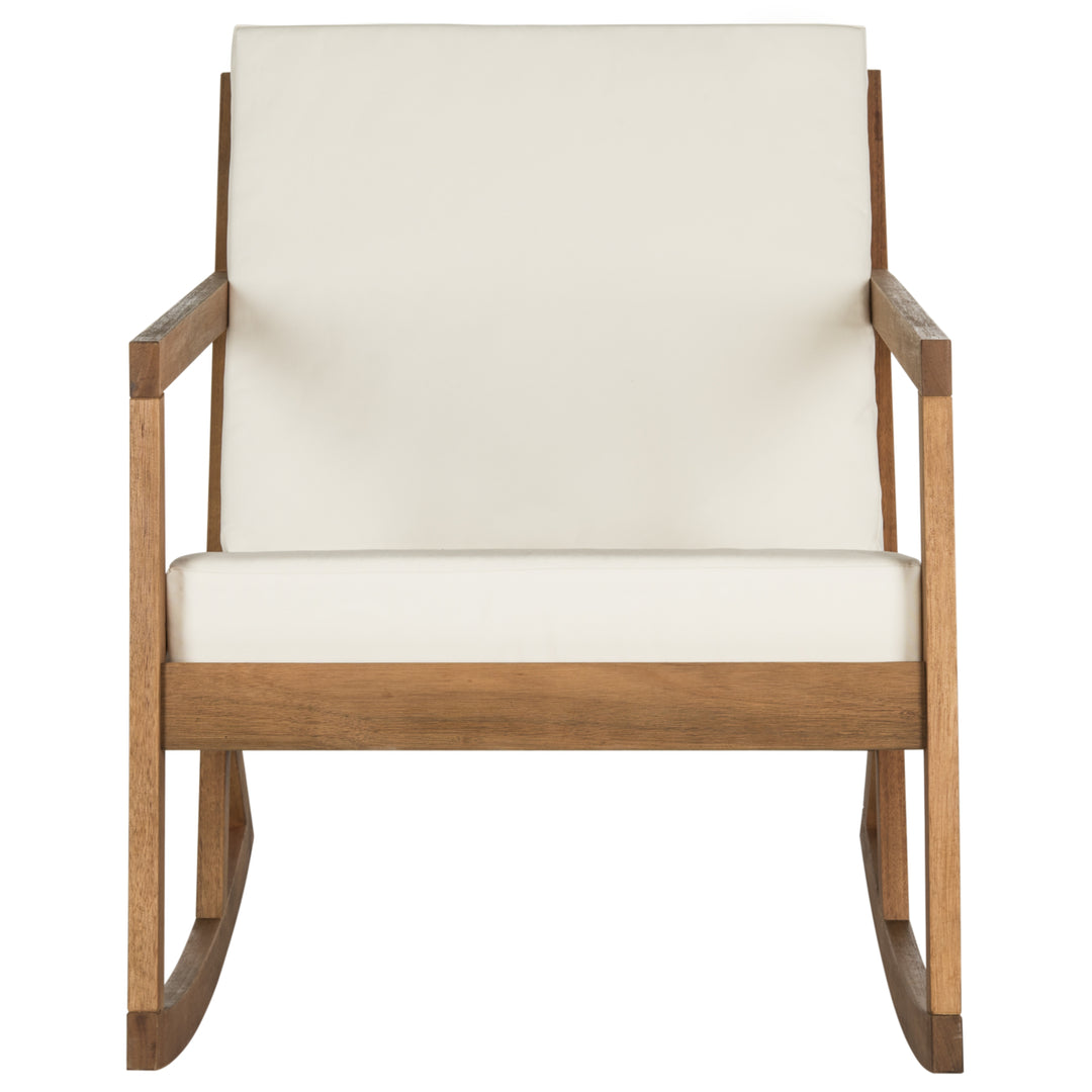 SAFAVIEH Outdoor Collection Vernon Rocking Chair Natural/Beige Image 2