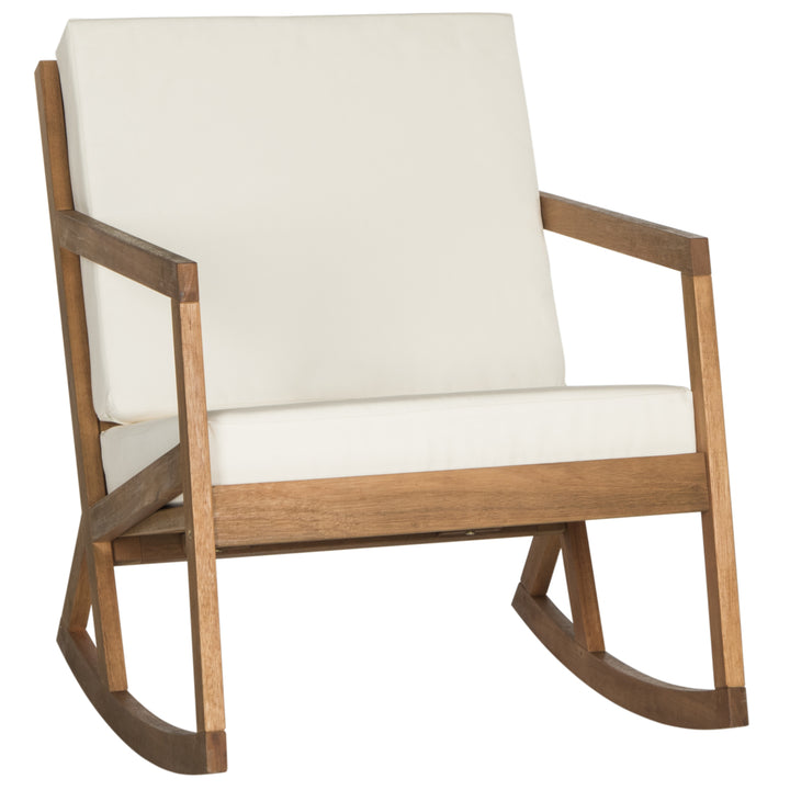 SAFAVIEH Outdoor Collection Vernon Rocking Chair Natural/Beige Image 3