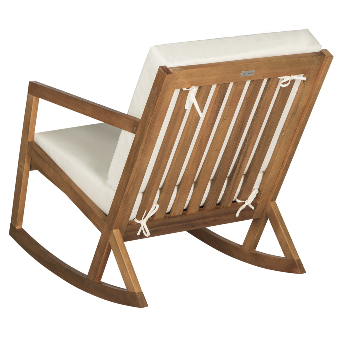 SAFAVIEH Outdoor Collection Vernon Rocking Chair Natural/Beige Image 7