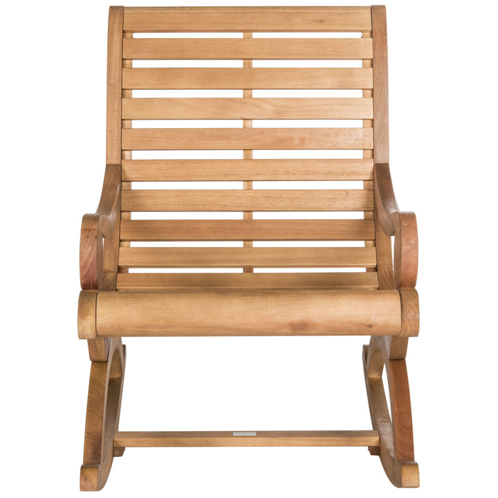 SAFAVIEH Outdoor Collection Sonora Rocking Chair Natural Image 2