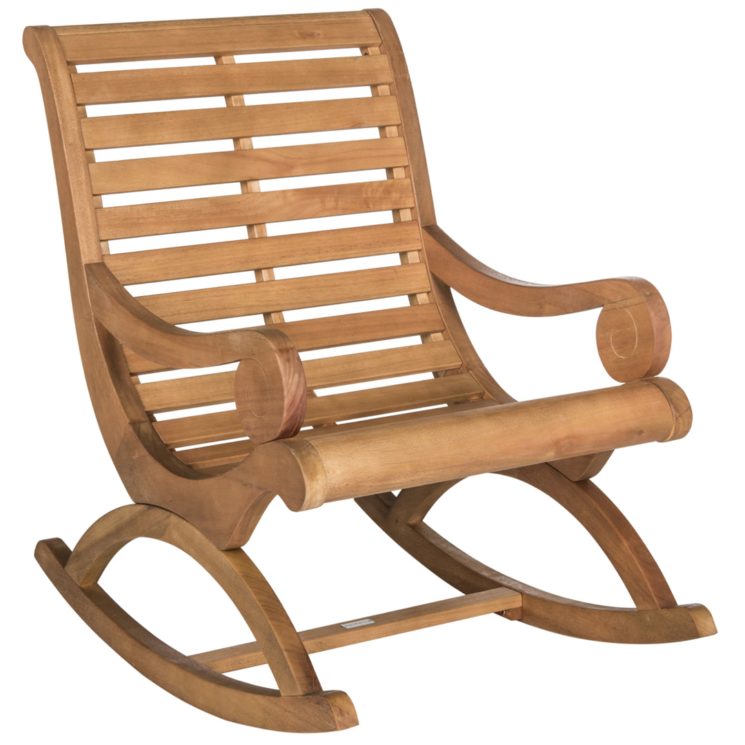 SAFAVIEH Outdoor Collection Sonora Rocking Chair Natural Image 3