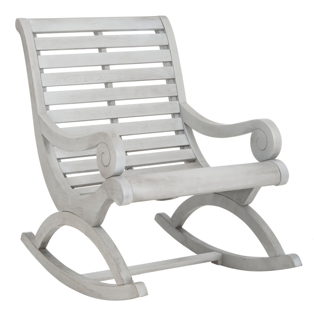 SAFAVIEH Outdoor Collection Sonora Rocking Chair Ash Grey Image 3