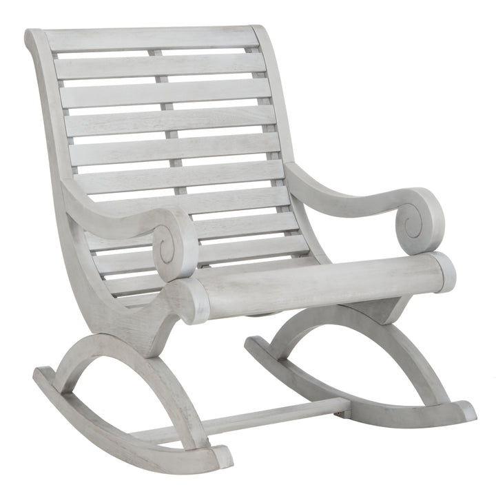 SAFAVIEH Outdoor Collection Sonora Rocking Chair Ash Grey Image 3