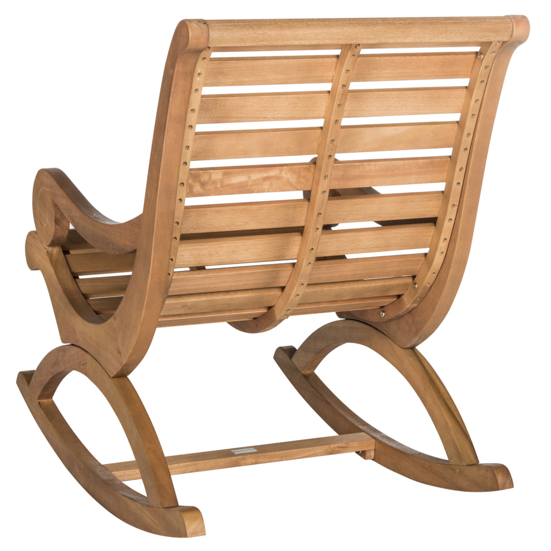 SAFAVIEH Outdoor Collection Sonora Rocking Chair Natural Image 8