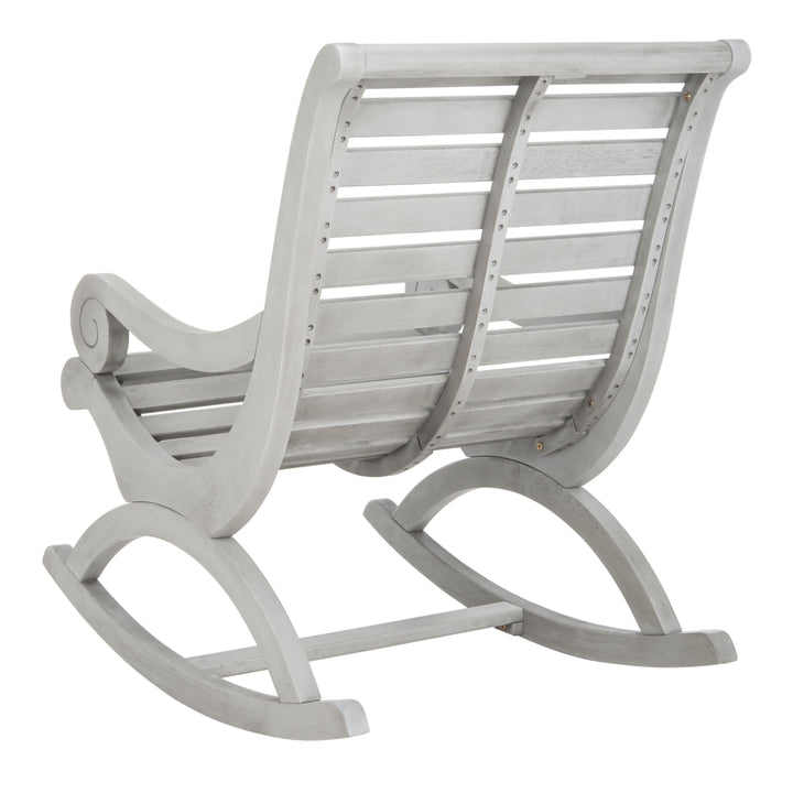 SAFAVIEH Outdoor Collection Sonora Rocking Chair Ash Grey Image 11