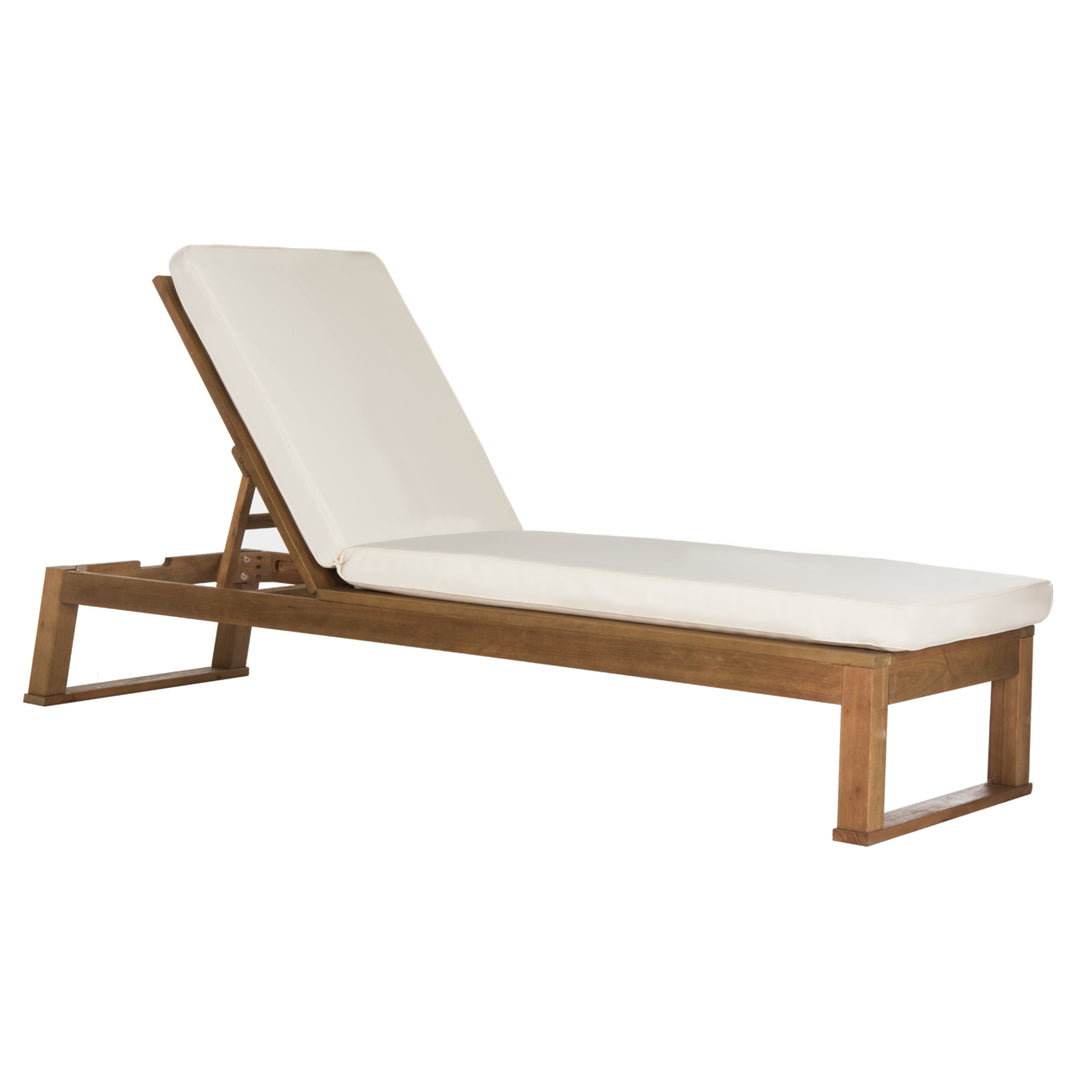 SAFAVIEH Outdoor Collection Solano Chaise Sunlounger Natural/Beige Image 5