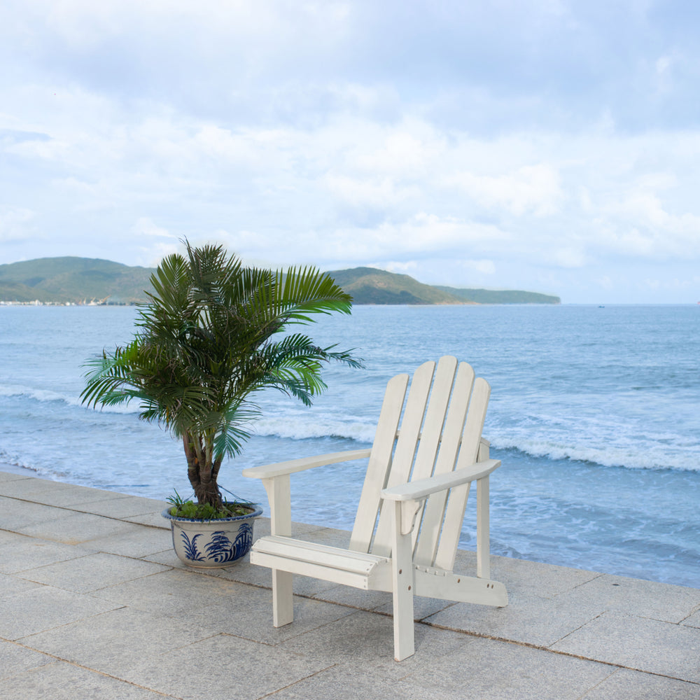 SAFAVIEH Outdoor Collection Topher Adirondack Chair White Image 2