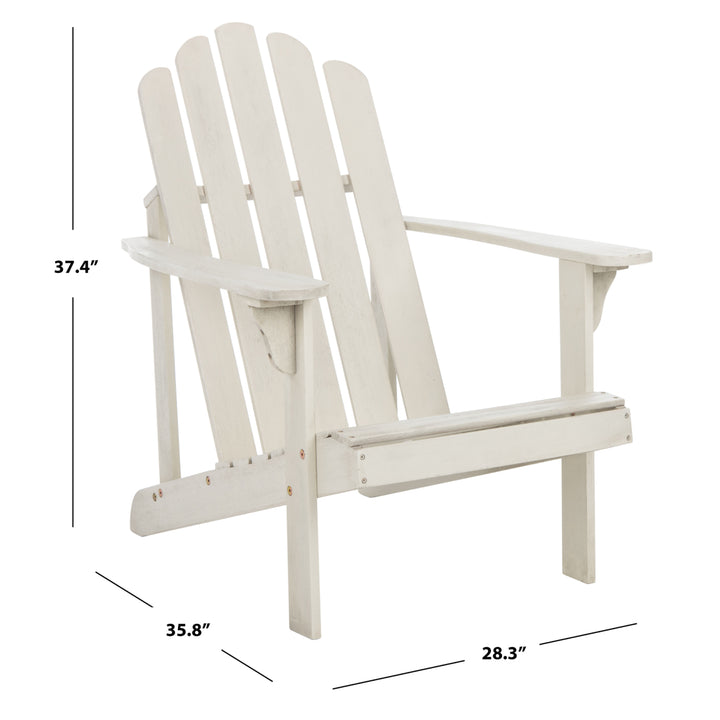 SAFAVIEH Outdoor Collection Topher Adirondack Chair White Image 7