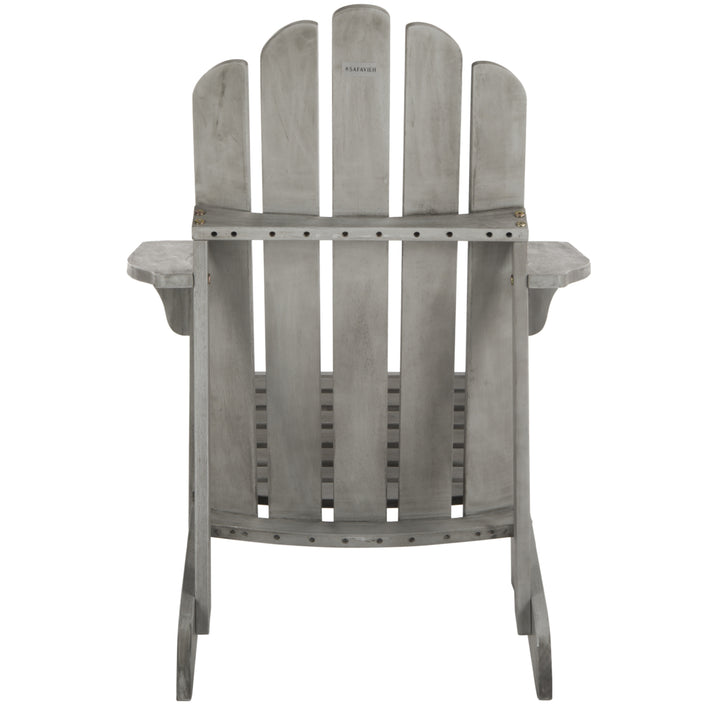 SAFAVIEH Outdoor Collection Topher Adirondack Chair Grey Wash Image 8