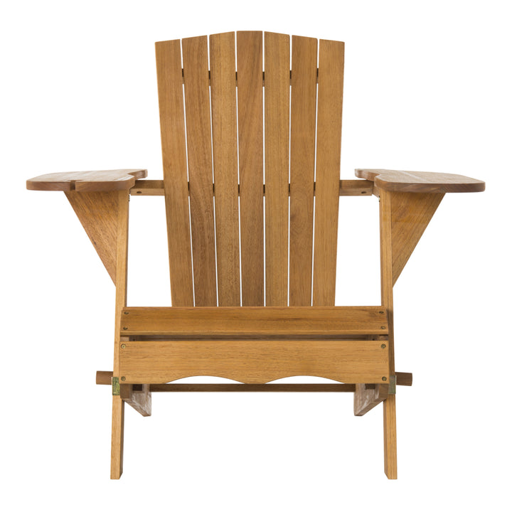 SAFAVIEH Outdoor Collection Breetel Set Of 2 Adirondack Chairs Natural Image 3