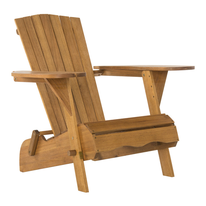 SAFAVIEH Outdoor Collection Breetel Set Of 2 Adirondack Chairs Natural Image 6