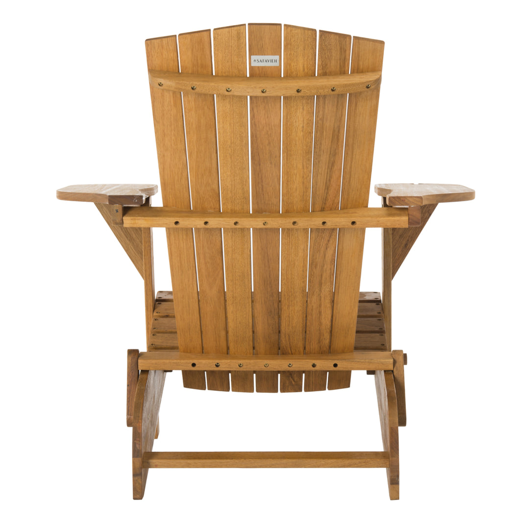 SAFAVIEH Outdoor Collection Breetel Set Of 2 Adirondack Chairs Natural Image 10