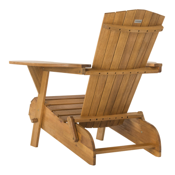 SAFAVIEH Outdoor Collection Breetel Set Of 2 Adirondack Chairs Natural Image 11